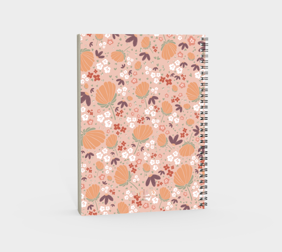 Peach Flower Spiral Notebook