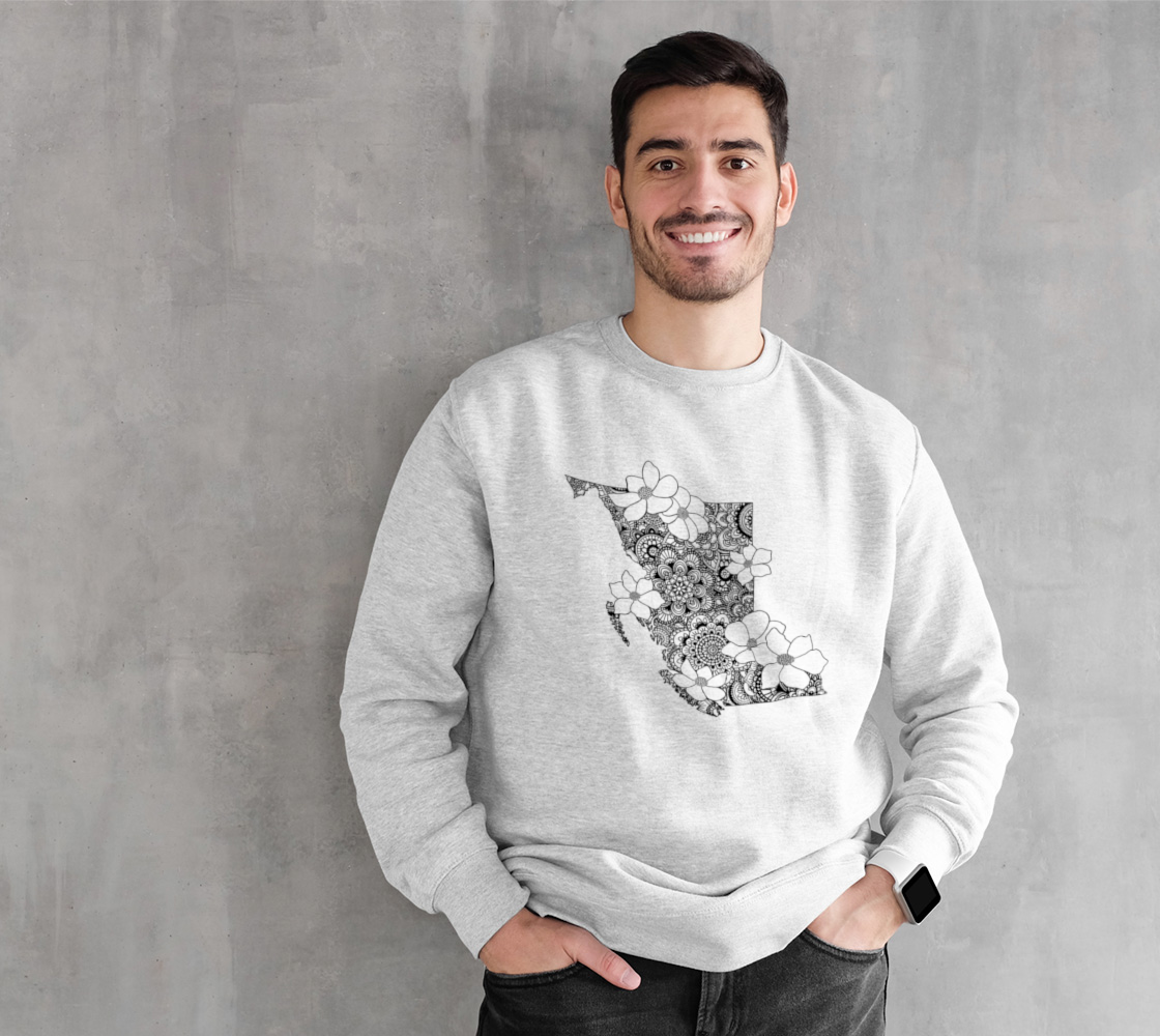 British Columbia Mandala Drawing Crewneck Sweater