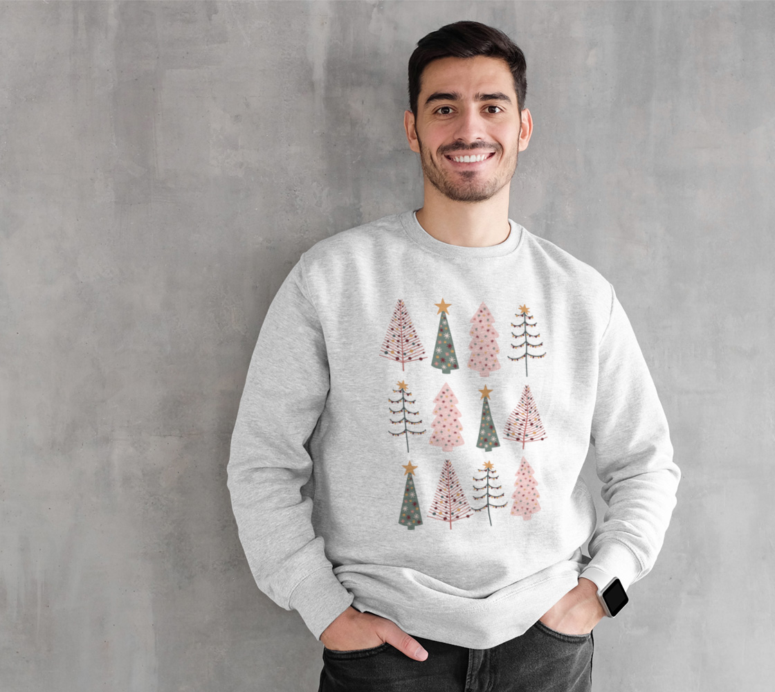 Christmas Tree Pattern Crewneck Sweater