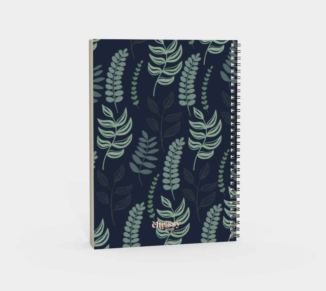 Botanical Leaves Spiral Notebook