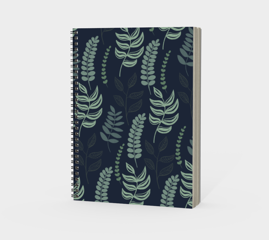 Botanical Leaves Spiral Notebook