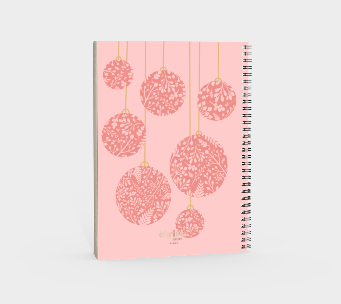 Pink Ornament Spiral Notebook