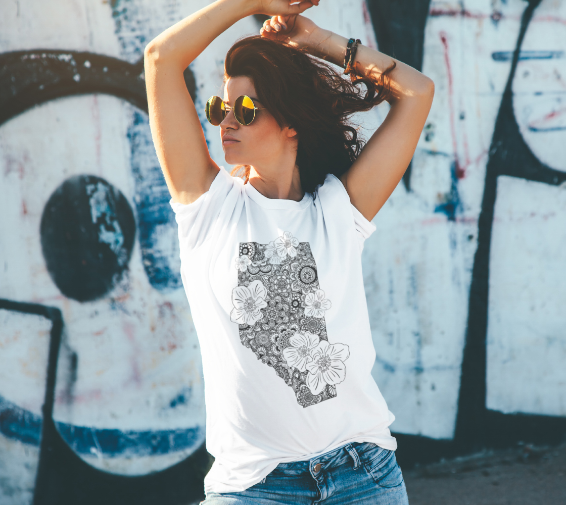 Alberta Mandala Drawing T-Shirt