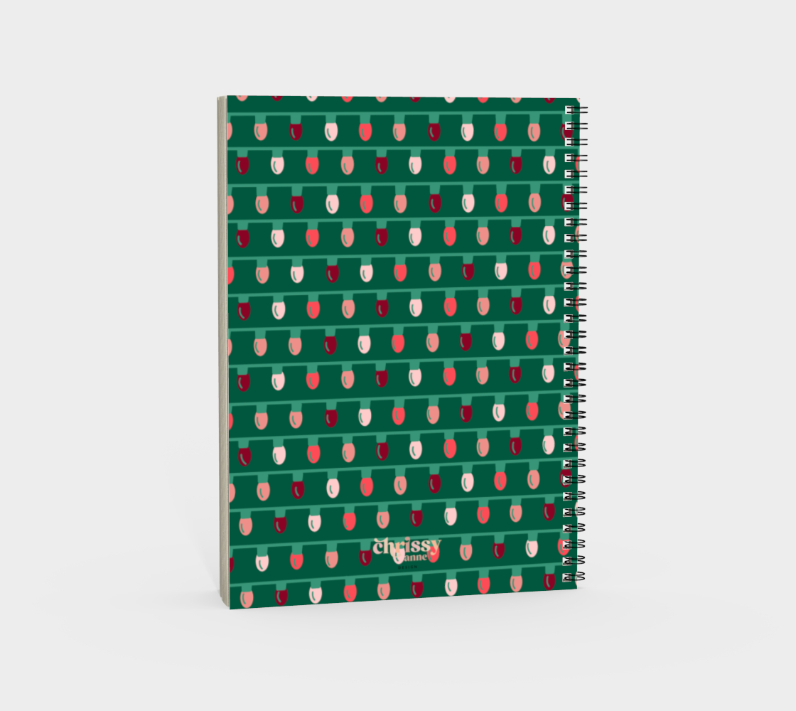 Christmas Lights Spiral Notebook