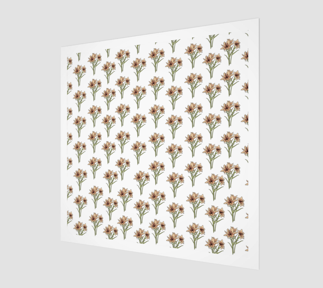 Prairie Lily Pattern Art Print