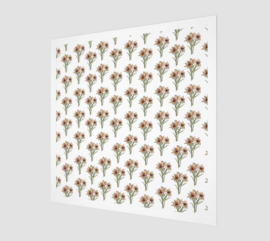 Prairie Lily Pattern Art Print